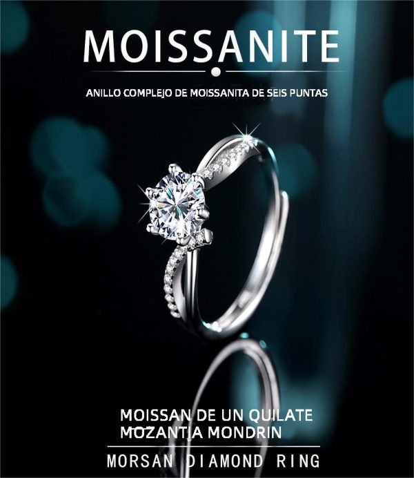 Anillo Ajustable De Plata Para Mujer,regalo Promesa Novia