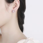 Nice Aretes En Forma De Corazón Con Cristales Diamonice